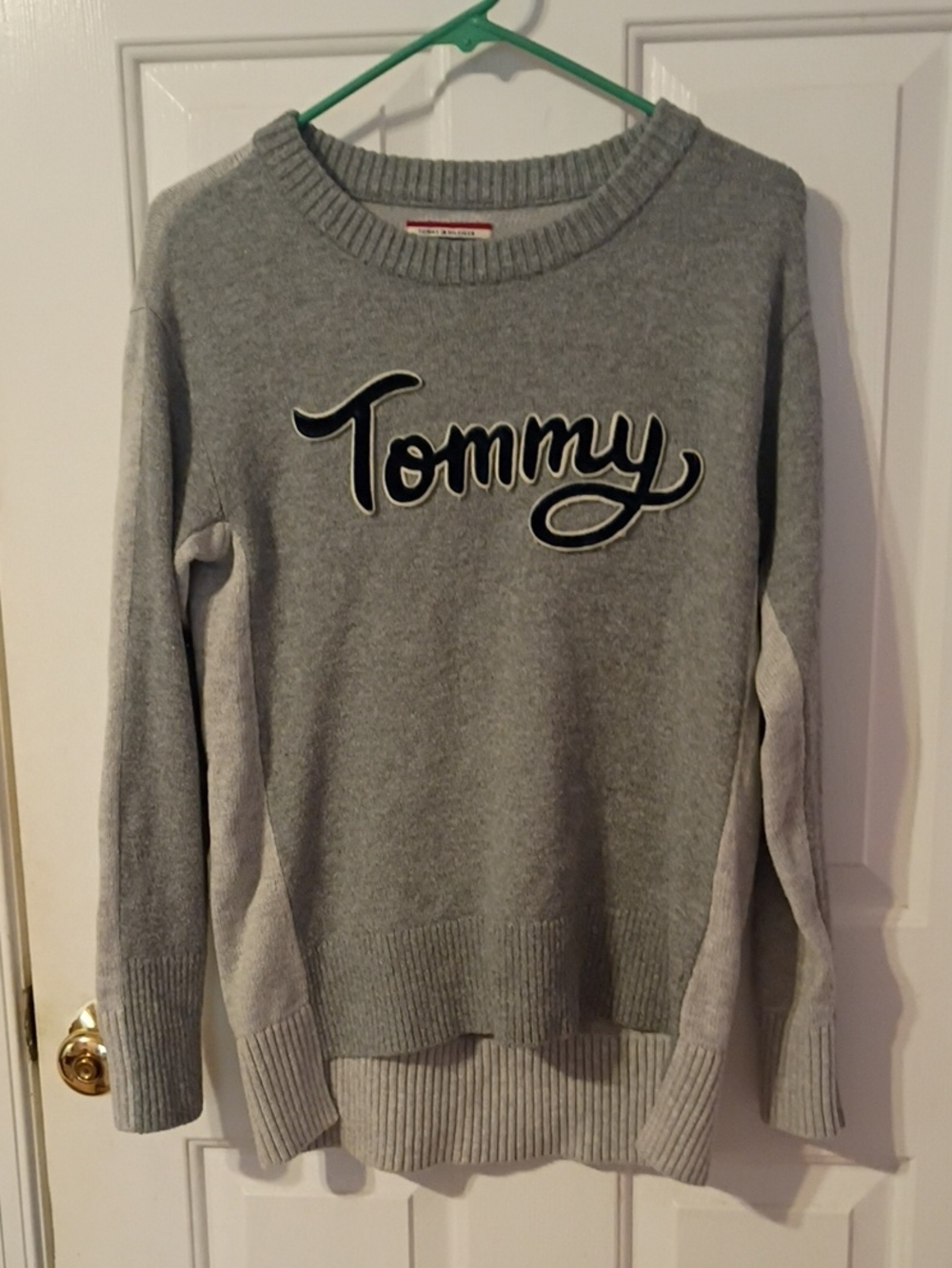 Tommy Hilfiger Heather Gray Logo Crewneck Sweater